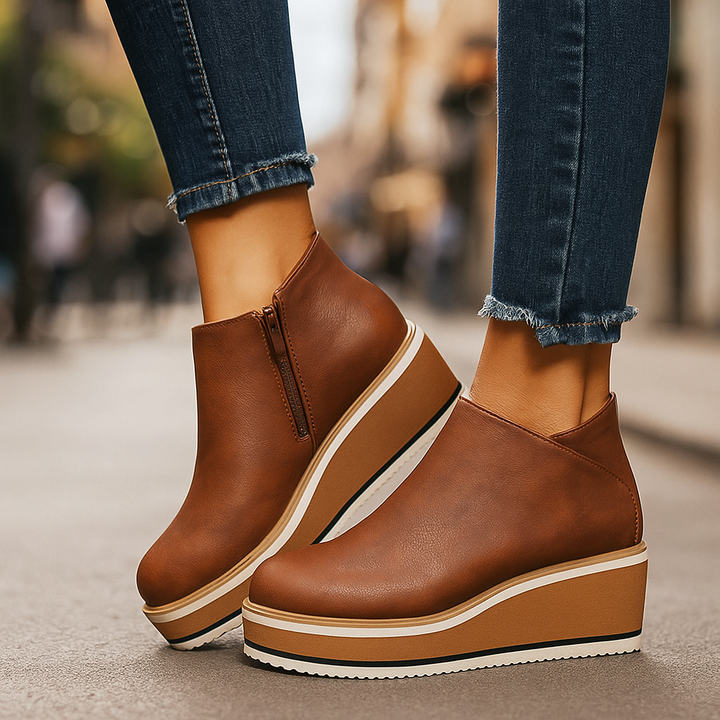 Neve - Gepolsterte Keilabsatz-Stiefeletten