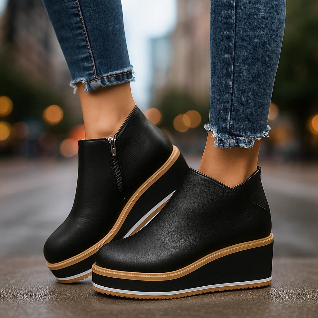 Neve - Gepolsterte Keilabsatz-Stiefeletten