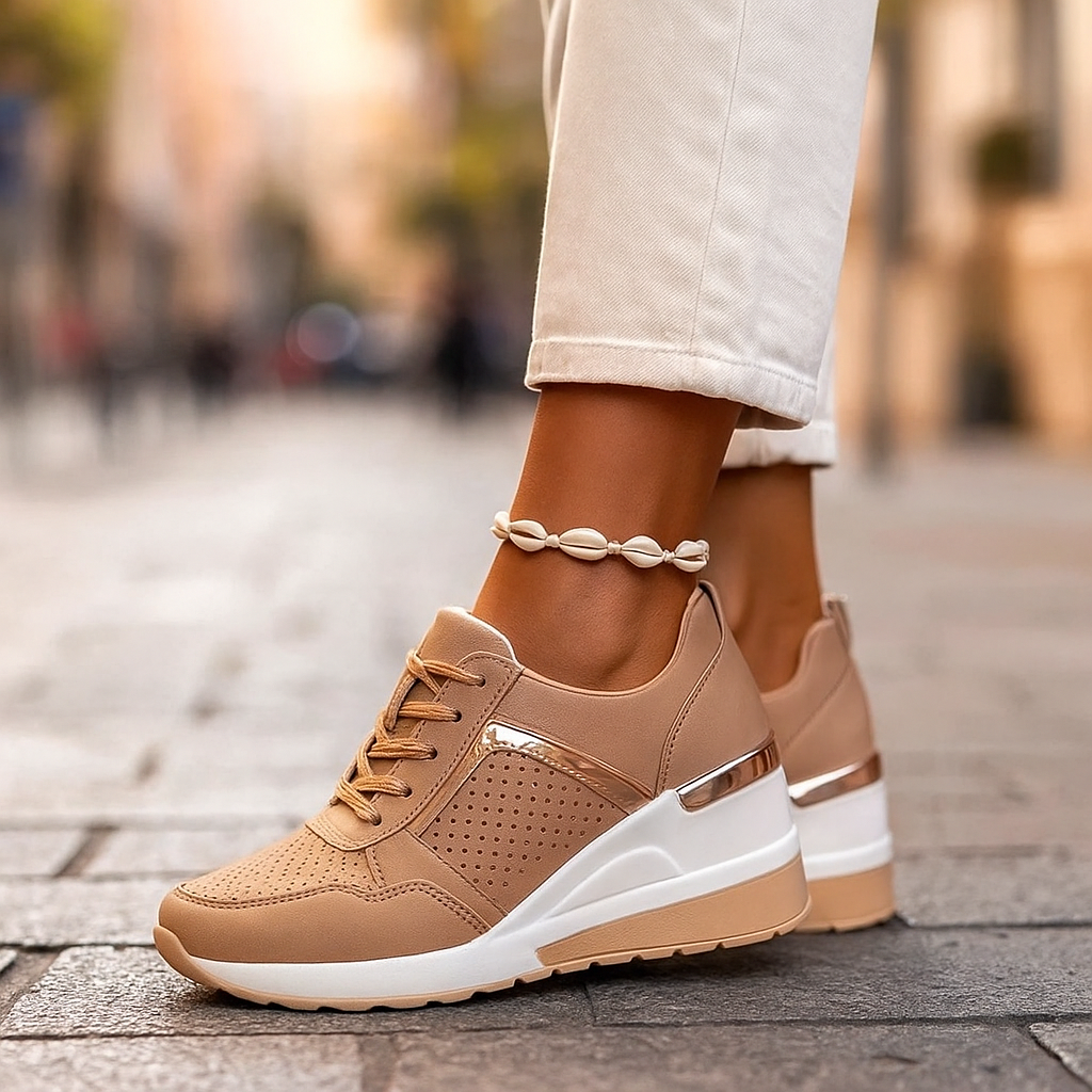 Veranique - Gepolsterte Keil-Sneaker