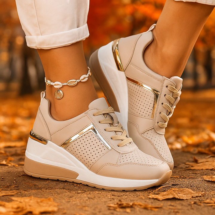 Veranique - Gepolsterte Keil-Sneaker