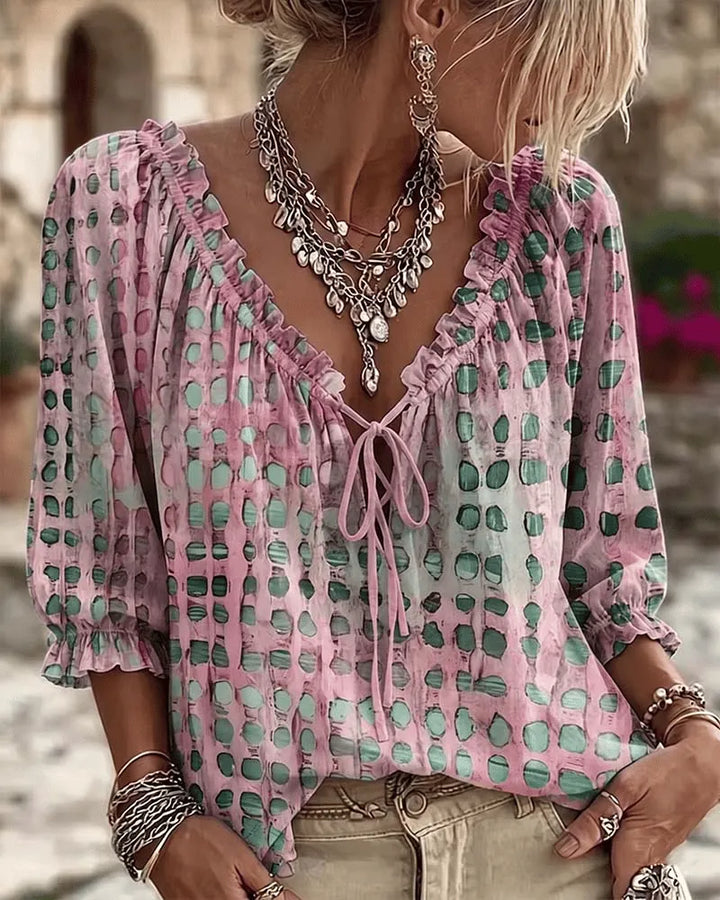 Bevelyn - Bluse mit Polka Dots und Soft Touch