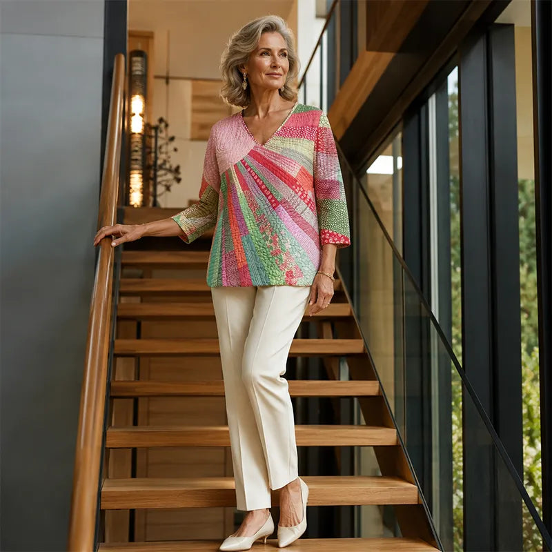 Genevielle - Strukturierte Boho-Bluse