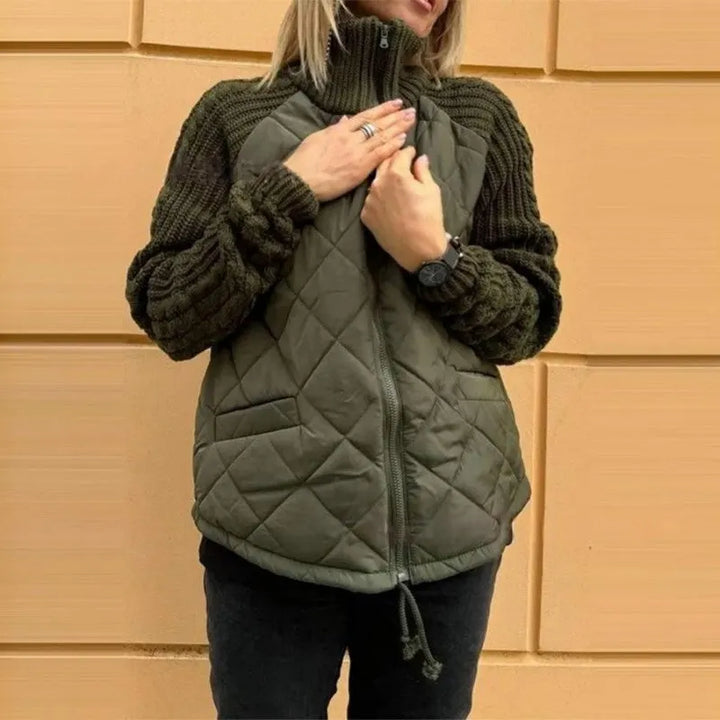 Corisanna - warme Strickjacke mit Reissverschluss vorne