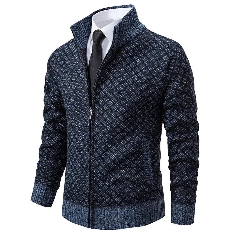 Aris - Gemusterter Cardigan mit Frontreissverschluss