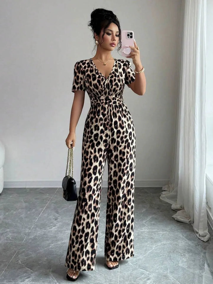 Eveliora - Eleganter Jumpsuit im Tierdruck