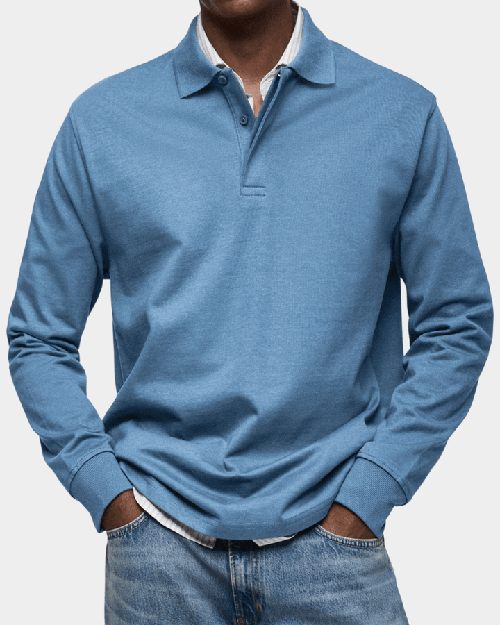 Taevan - Strukturiertes Strick-Poloshirt