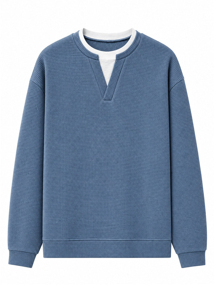 Oswald - Waffelstruktur-Langarmshirt