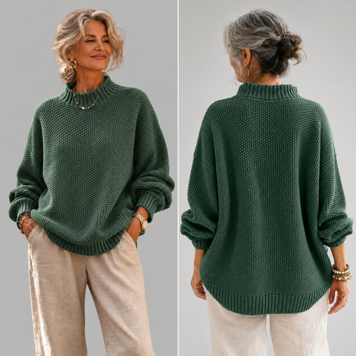 Oriane - Strukturierter Pullover mit Stehkragen