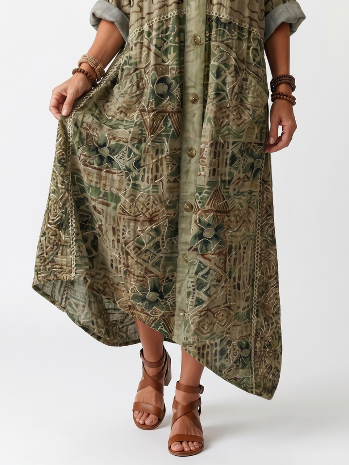 Roselisse - Leichtes Midikleid mit Knopfverschluss