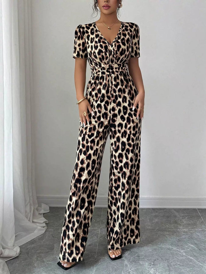 Eveliora - Eleganter Jumpsuit im Tierdruck
