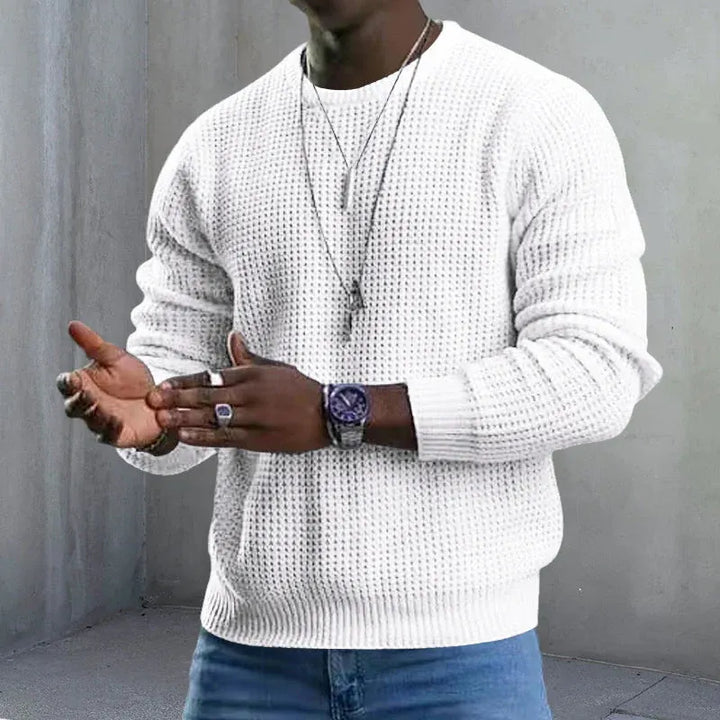 Beorn - Strukturierter Strickpullover mit Rundhalsausschnitt