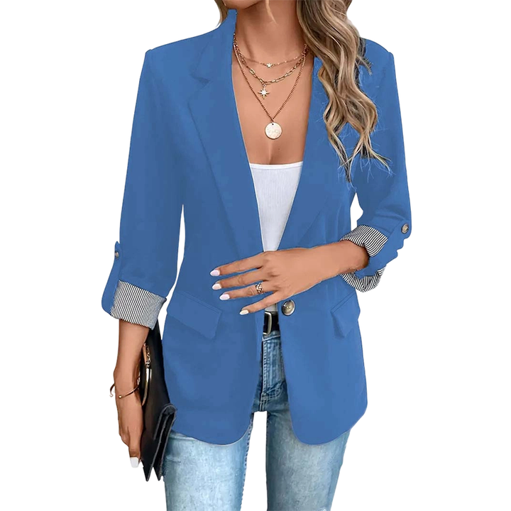Celenya - Klassischer Blazer mit aufgekrempelten Ärmeln