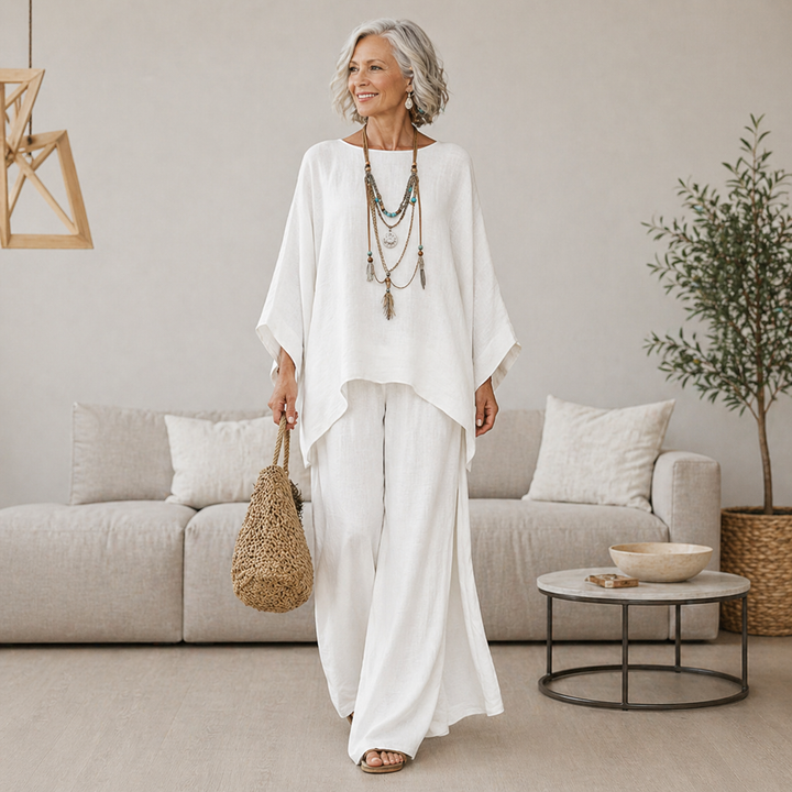 Annisette - Soft-Touch-Zweiteiler mit weiter Hose