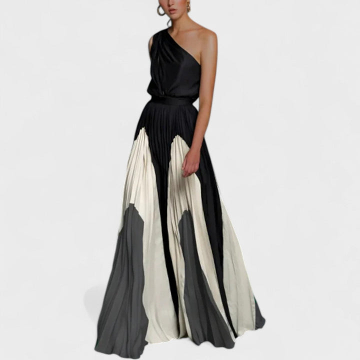 Elysia - elegantes One-Shoulder-Faltenkleid