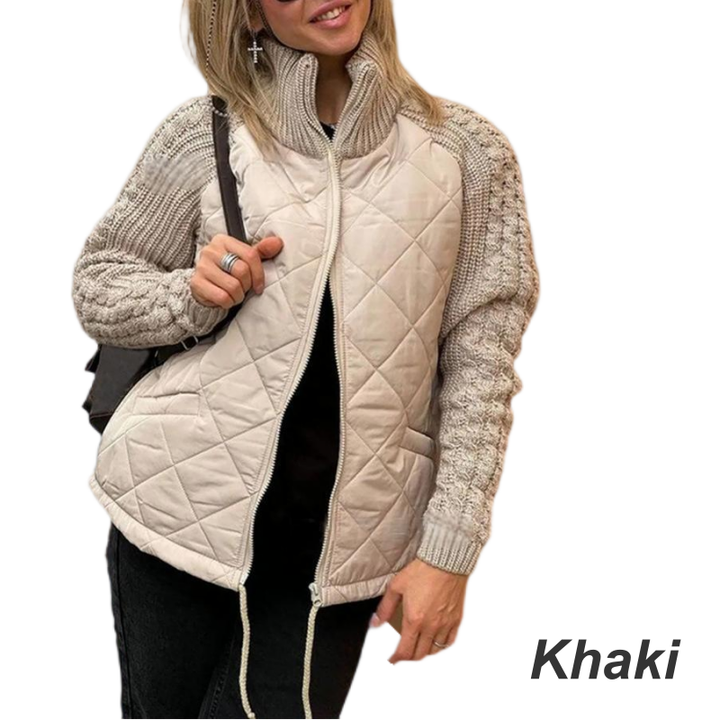 Corisanna - warme Strickjacke mit Reissverschluss vorne