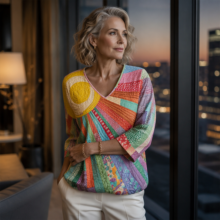 Genevielle - Strukturierte Boho-Bluse