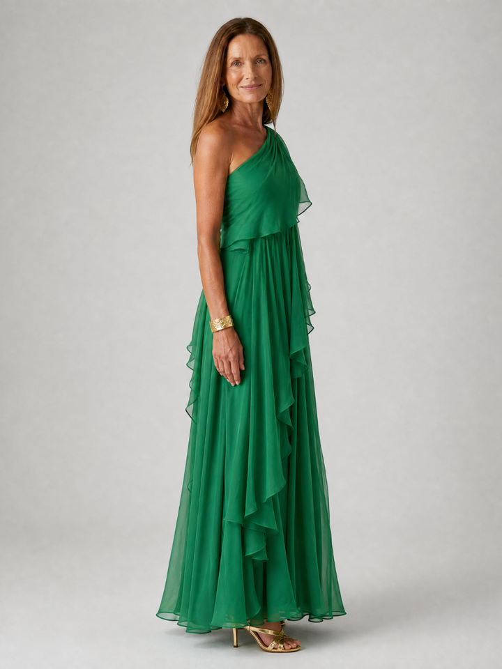 Katriana - Soft-Touch Maxikleid mit Rüschen