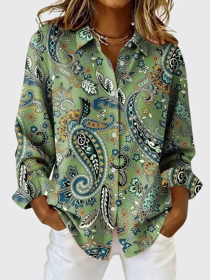 Gillian - Hochwertige Paisley-Bluse