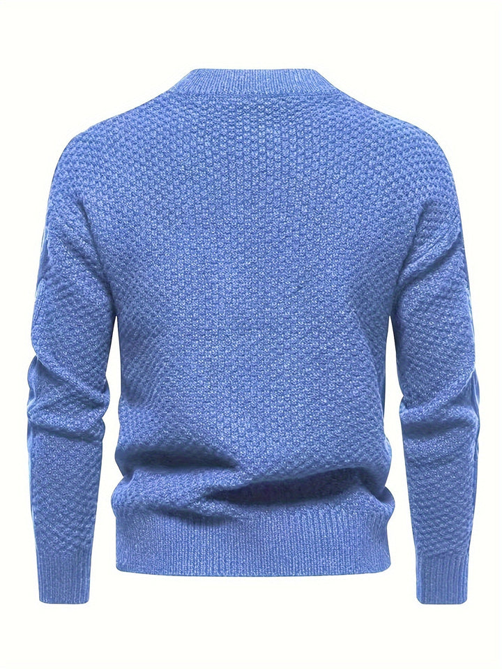 Kael - Zopfmuster-Pullover mit Stehkragen