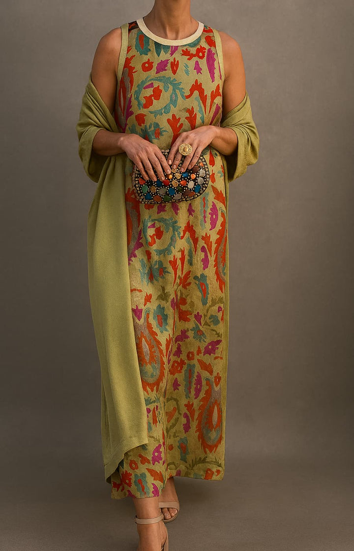 Arlisse - Premium zweiteiliges Set: Kleid & Gilet
