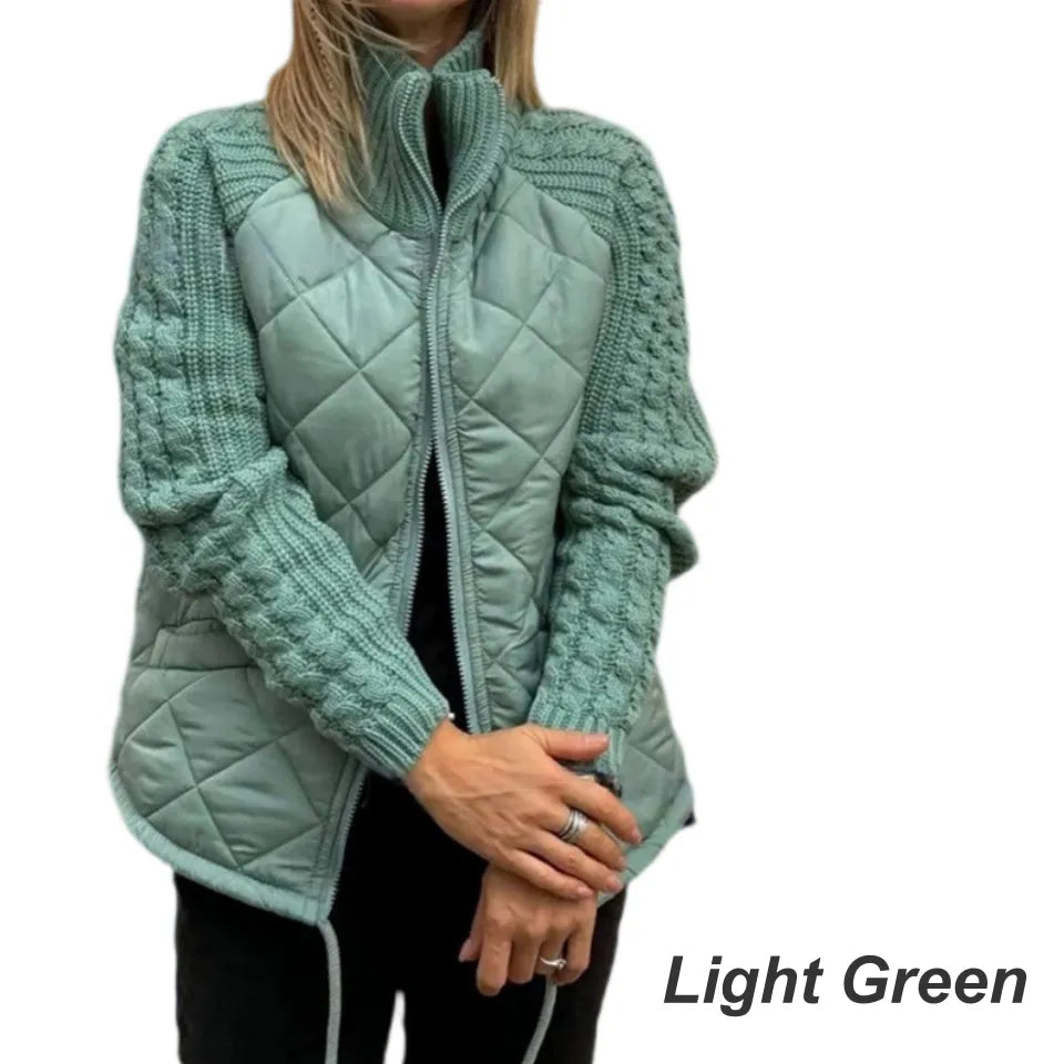 Corisanna - warme Strickjacke mit Reissverschluss vorne
