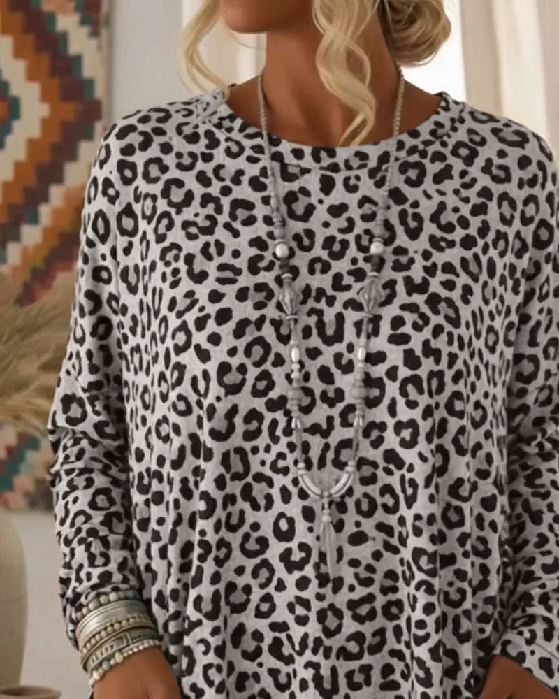 Calivelle - Longsleeve mit Leopard-Print und weicher Haptik