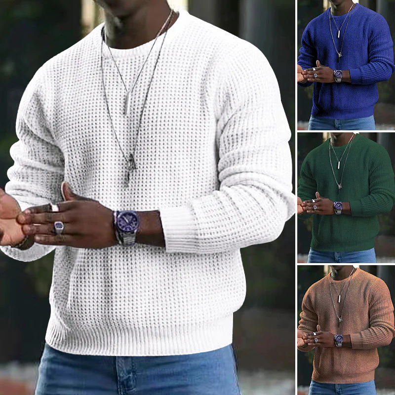 Beorn - Strukturierter Strickpullover mit Rundhalsausschnitt