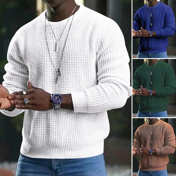 Beorn - Strukturierter Strickpullover mit Rundhalsausschnitt