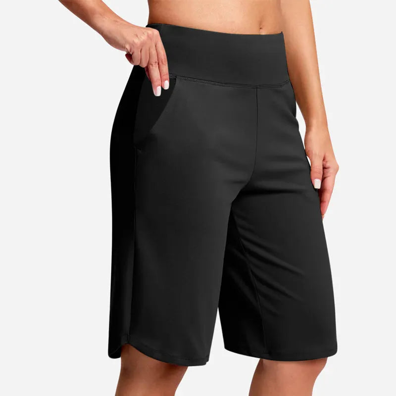 Odeliora - Komfortable hoch taillierte Bermudashorts