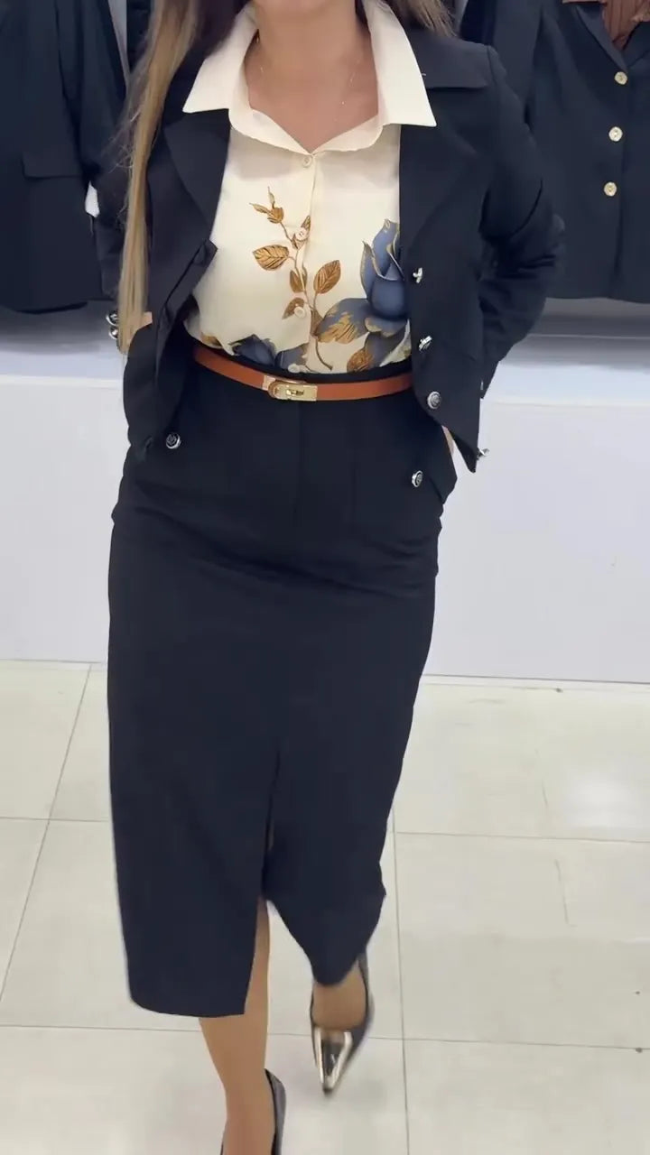 Xavina - Massgeschneiderter Zweiteiler mit Blazer und Rock