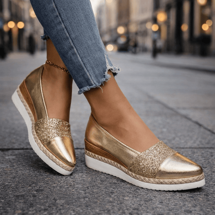 Kirsty - Glitzernde Keilsneaker