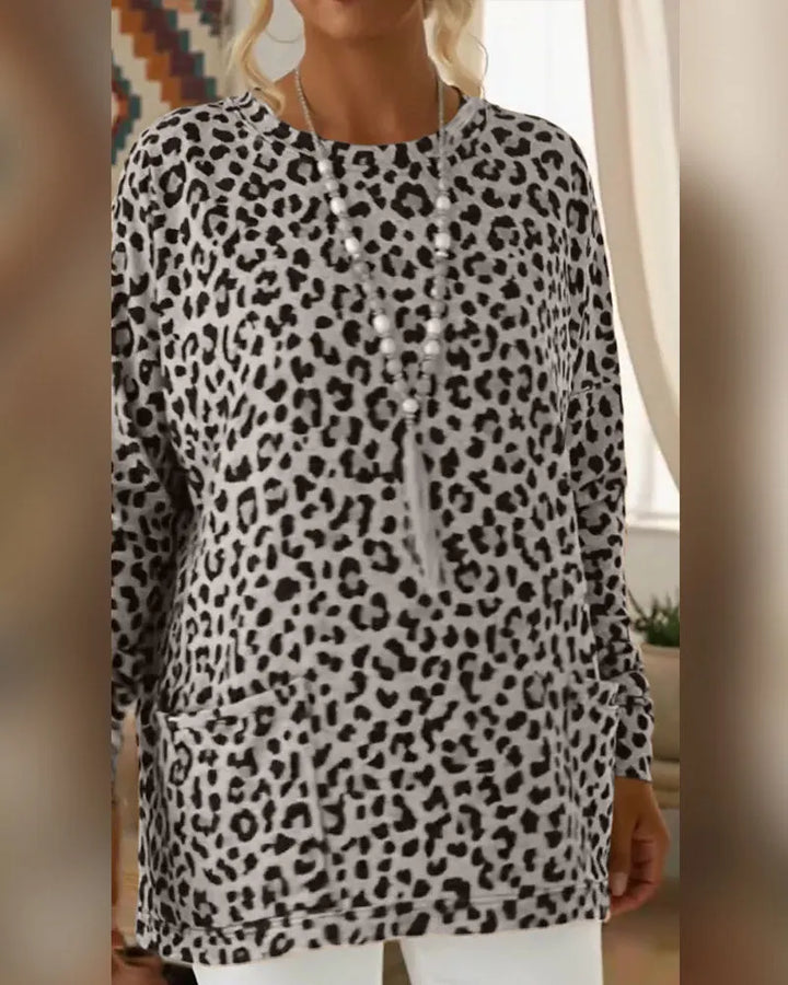 Calivelle - Longsleeve mit Leopard-Print und weicher Haptik