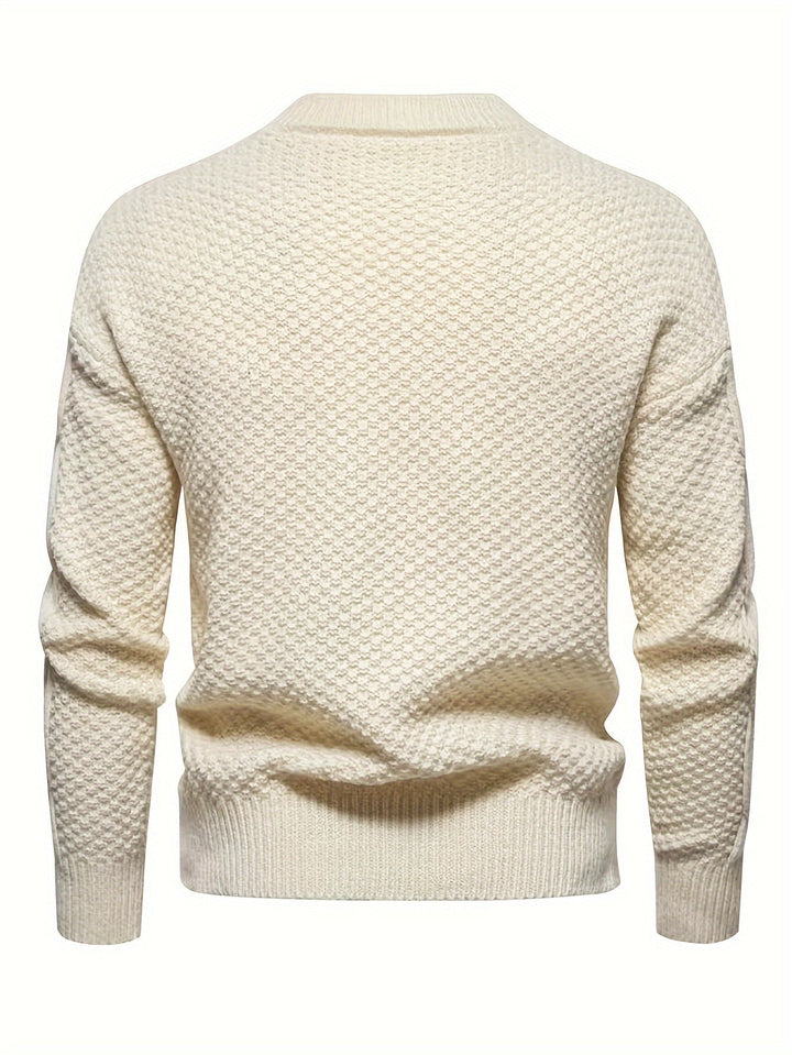 Kael - Zopfmuster-Pullover mit Stehkragen