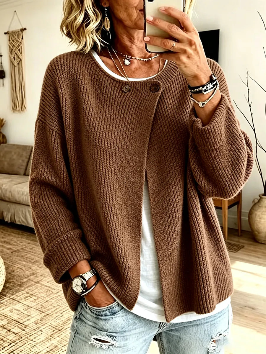 Anisa - Lässige Strickjacke mit Knopfdetails