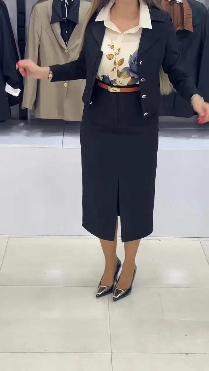 Xavina - Massgeschneiderter Zweiteiler mit Blazer und Rock