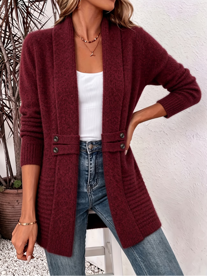 Abella - Weicher, offener Strickcardigan