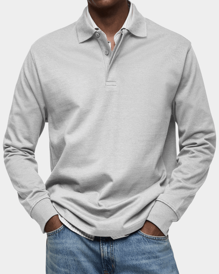 Taevan - Strukturiertes Strick-Poloshirt