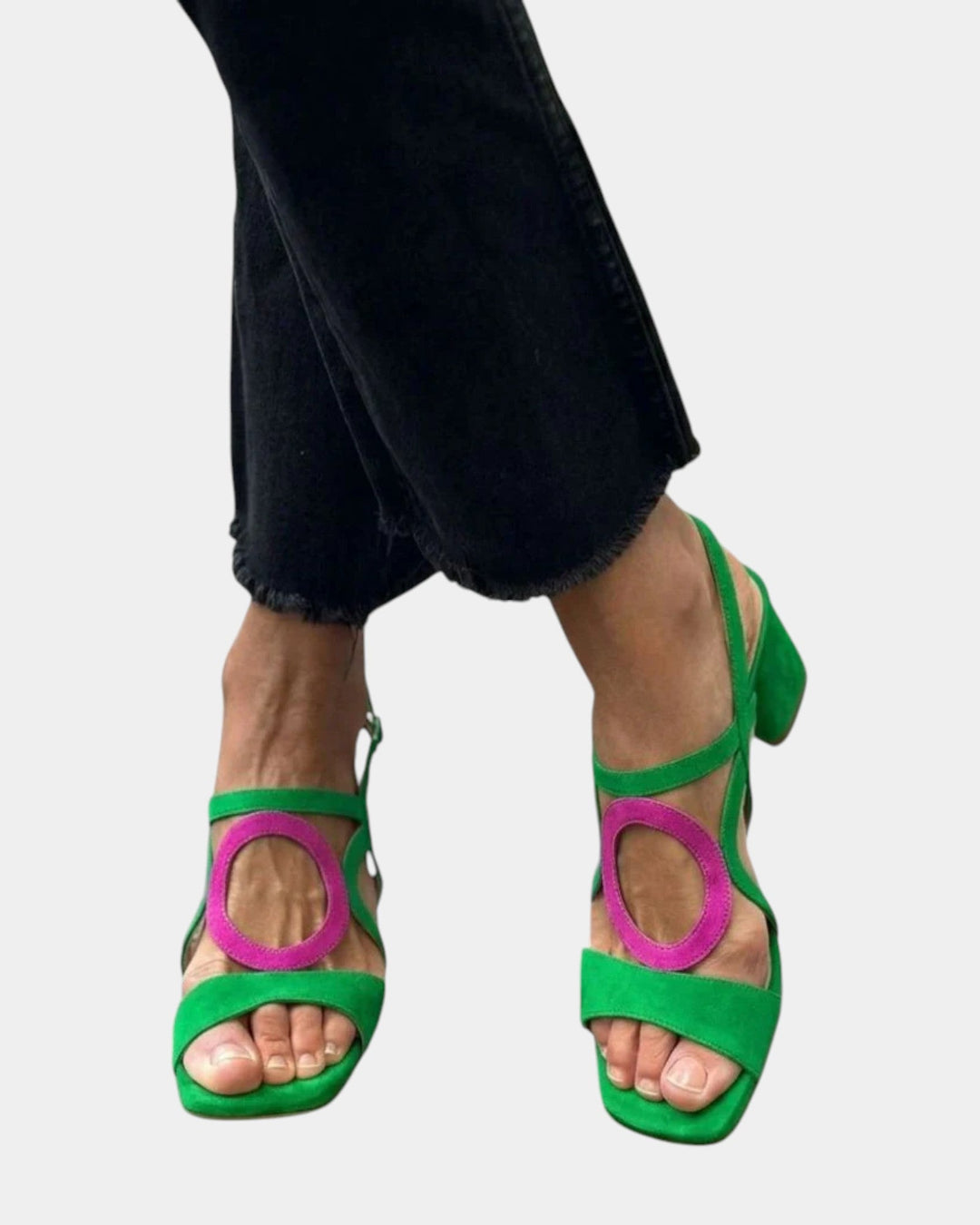 Florette - Blockabsatz-Sandalen mit Riemen-Cut-outs
