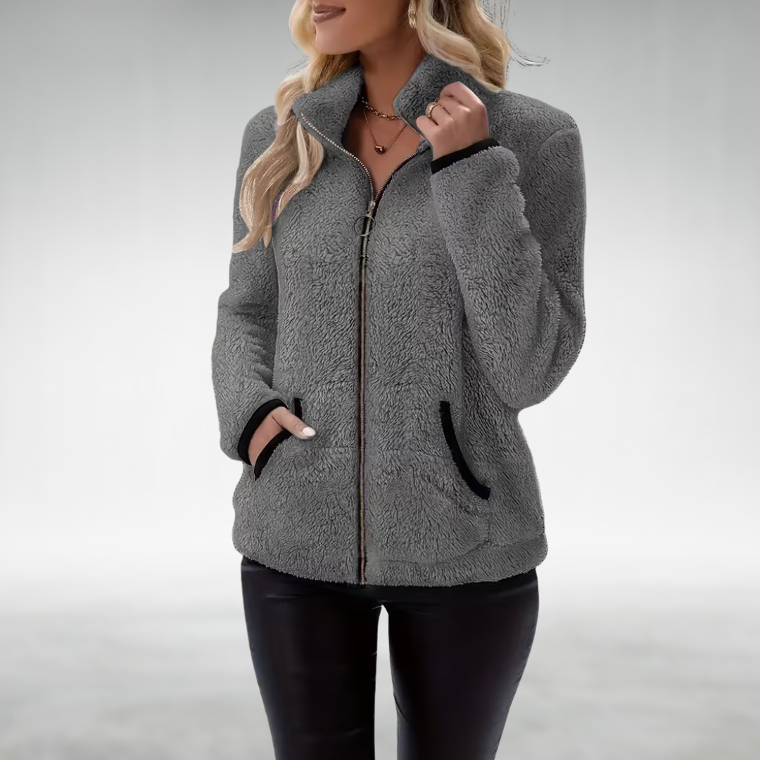 Zafrielle - Weichgriffige Jacke mit Reissverschluss