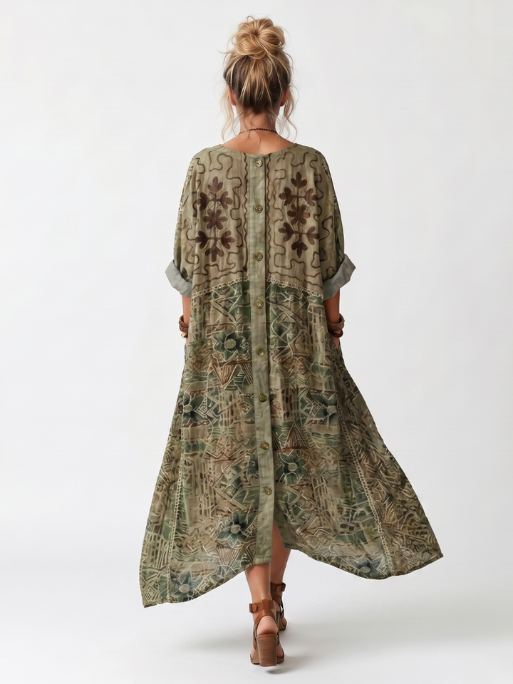 Roselisse - Leichtes Midikleid mit Knopfverschluss