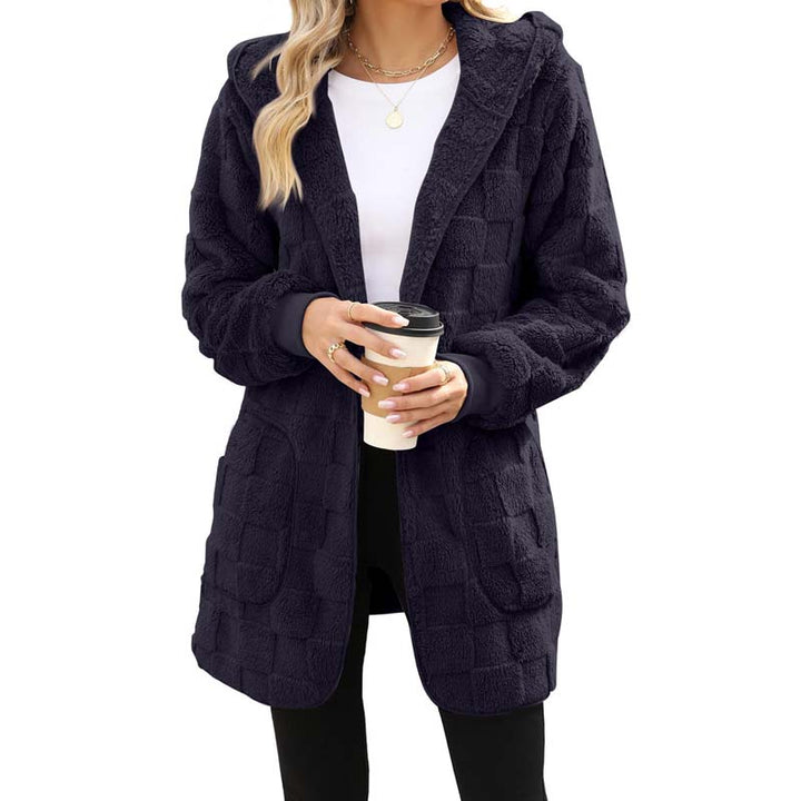 Zinnabelle - Plüschstruktur-Kapuzen-Cardigan