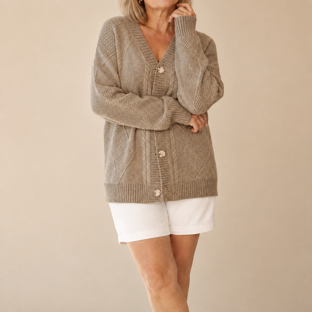 Halcyon - Cardigan mit Soft-Touch und Knopfleiste