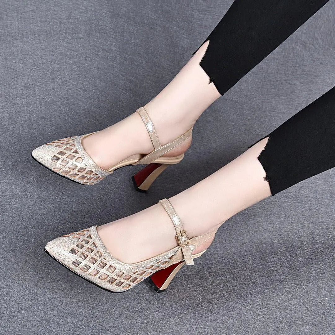 Delyse - Premium-Pumps mit Blockabsatz