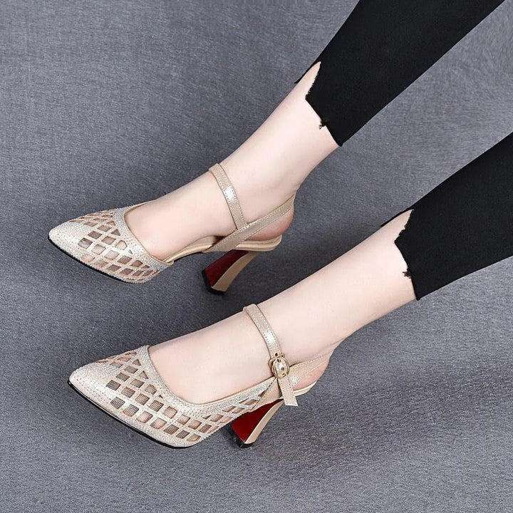 Delyse - Premium-Pumps mit Blockabsatz