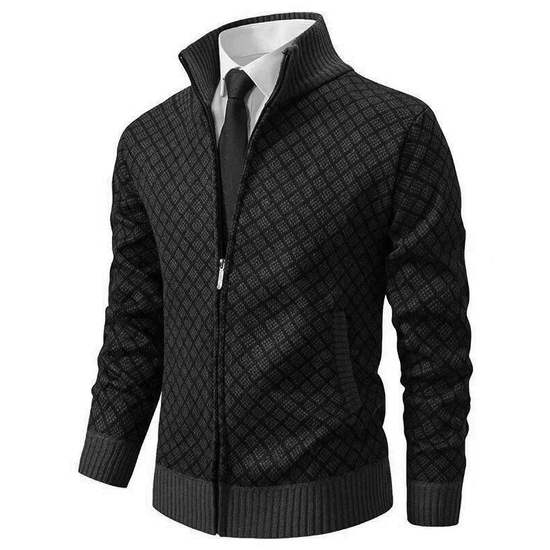 Aris - Gemusterter Cardigan mit Frontreissverschluss