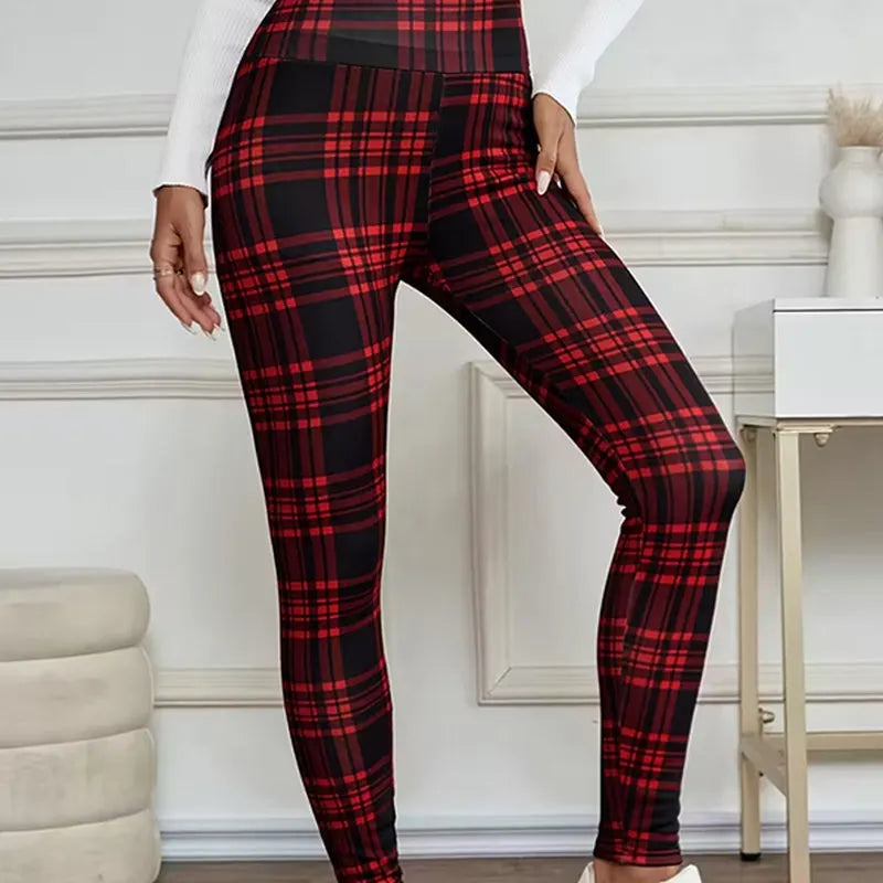 Estelyn - Klassische Karo-Stretch-Leggings