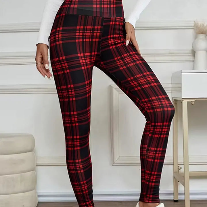 Estelyn - Klassische Karo-Stretch-Leggings