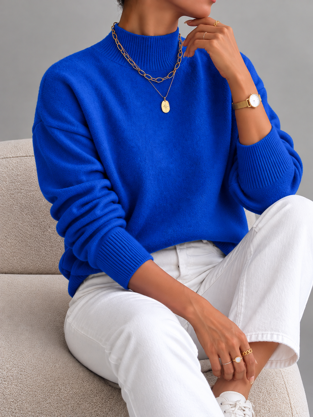 Jinty - Weicher-Touch Relaxed-Strickpullover