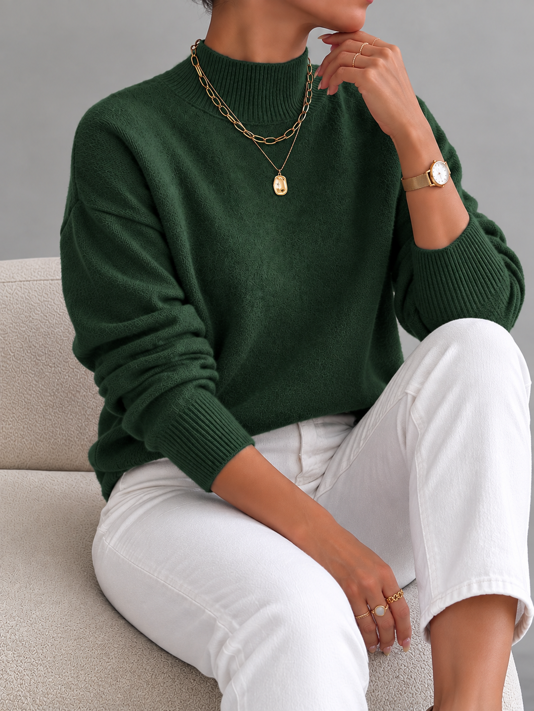 Jinty - Weicher-Touch Relaxed-Strickpullover