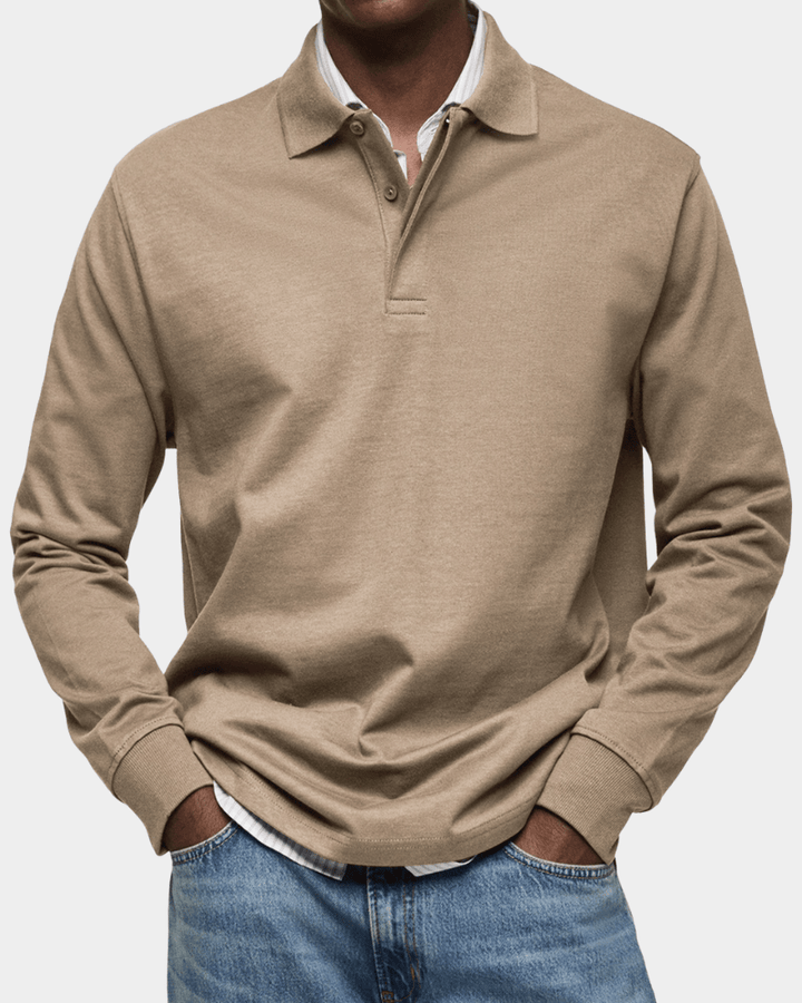 Taevan - Strukturiertes Strick-Poloshirt